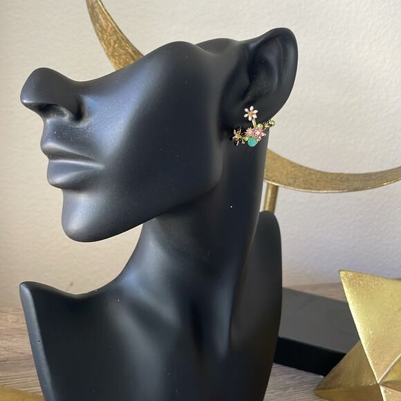 Floral Multicolor Earrings N1020 - Picture 3 of 3